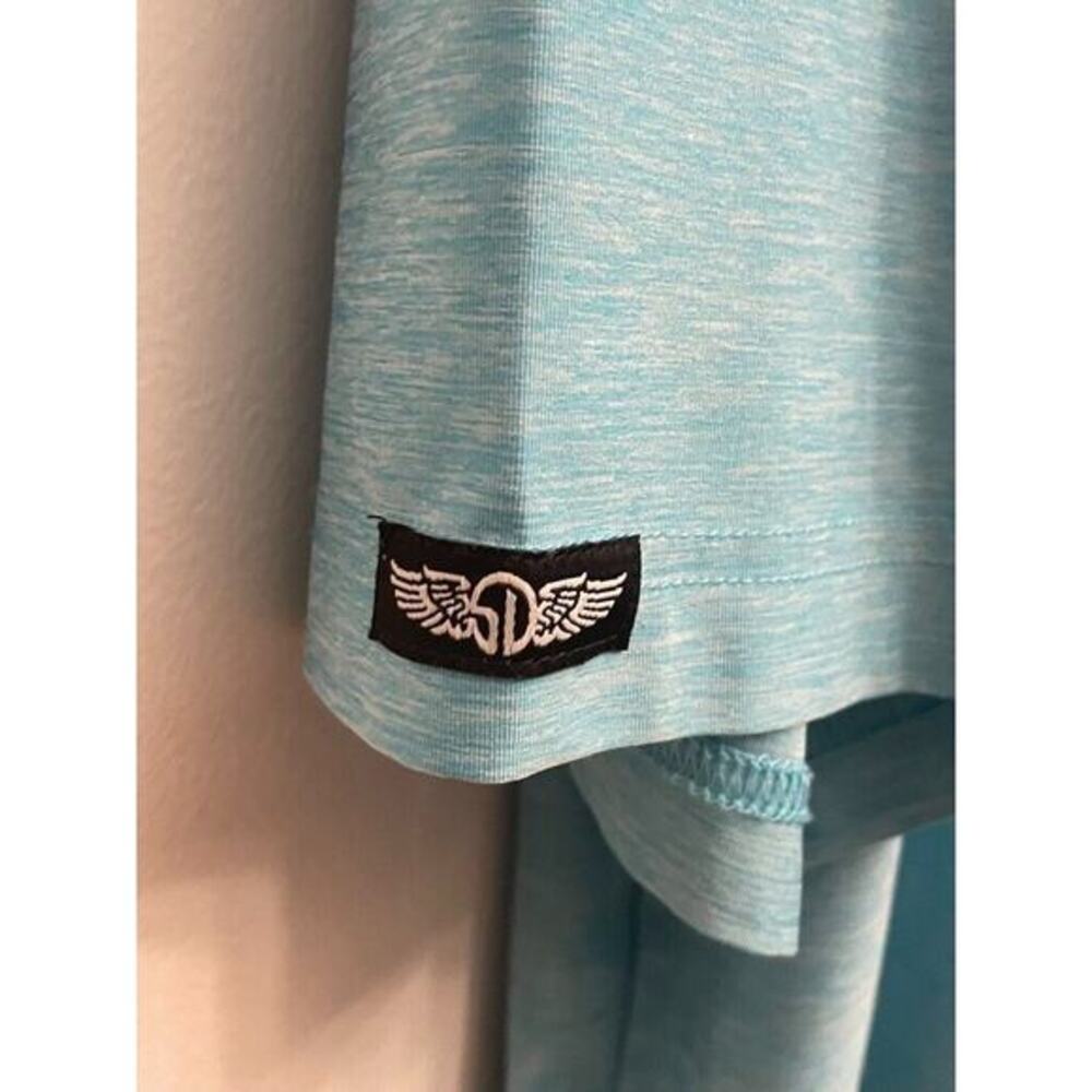 Straight Down Performance Golf Polo Heathered Blue Mens‎ Size XL - Picture 2 of 4